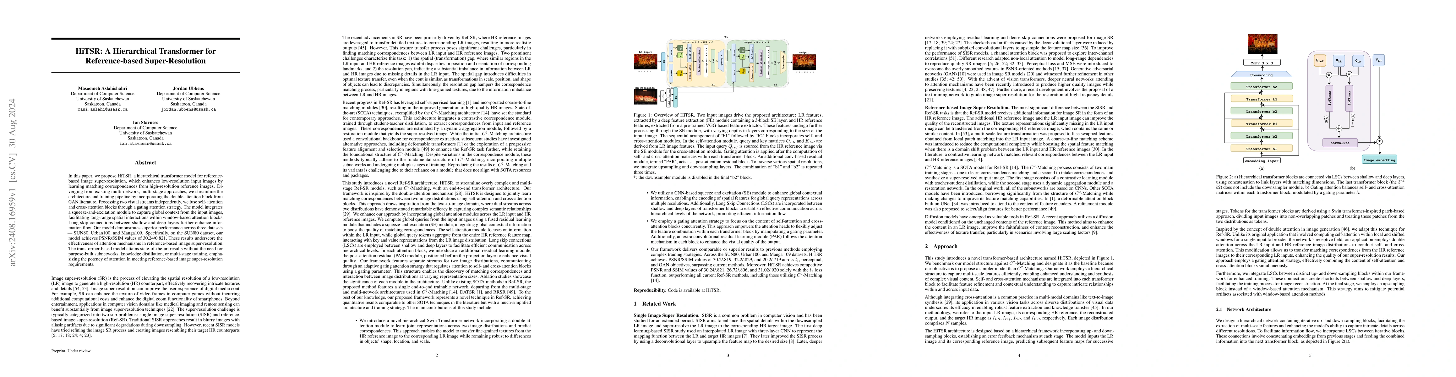 Thumbnail for HiTSR: A Hierarchical Transformer for Reference-based Super-Resolution