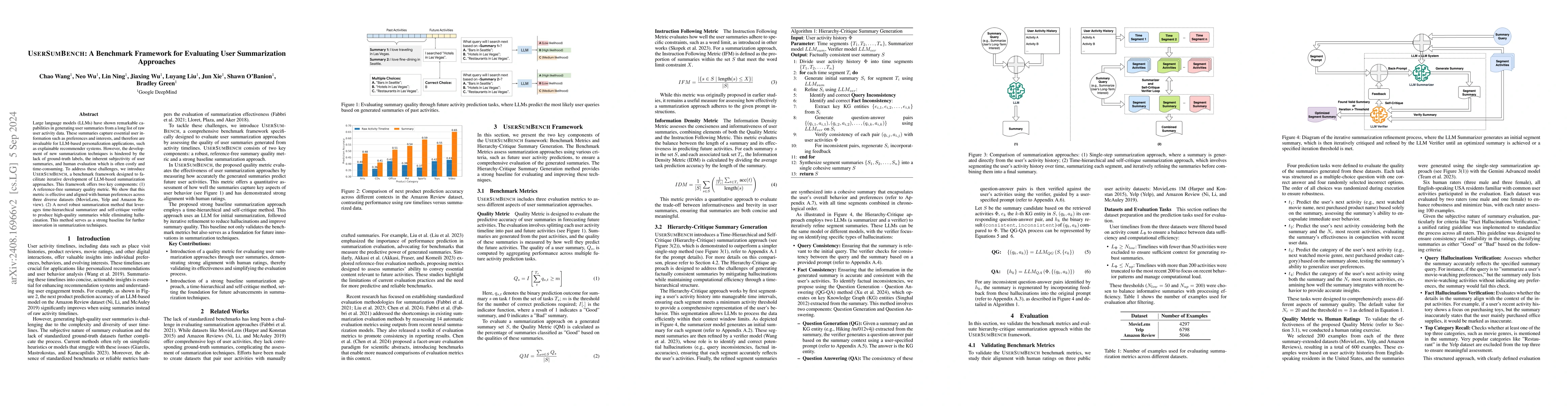 Thumbnail for UserSumBench: A Benchmark Framework for Evaluating User Summarization
  Approaches