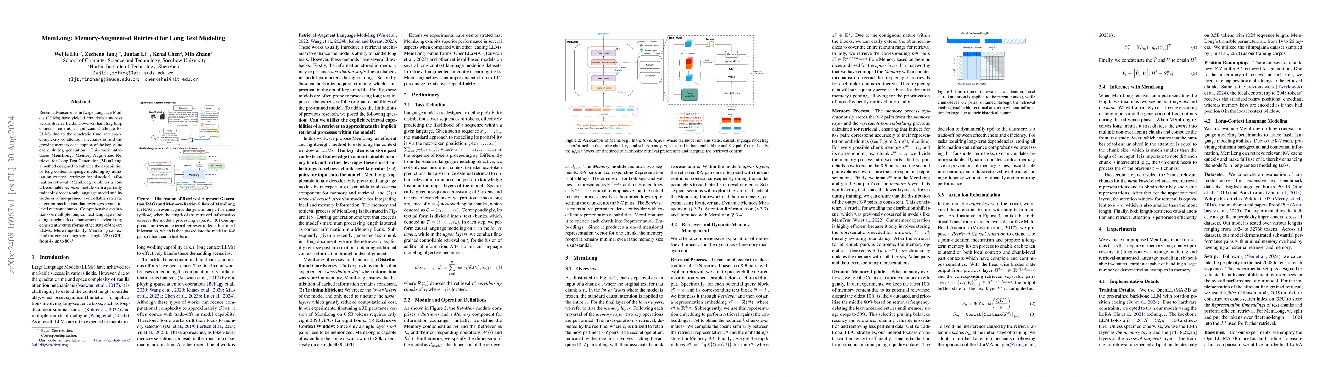 Thumbnail for MemLong: Memory-Augmented Retrieval for Long Text Modeling