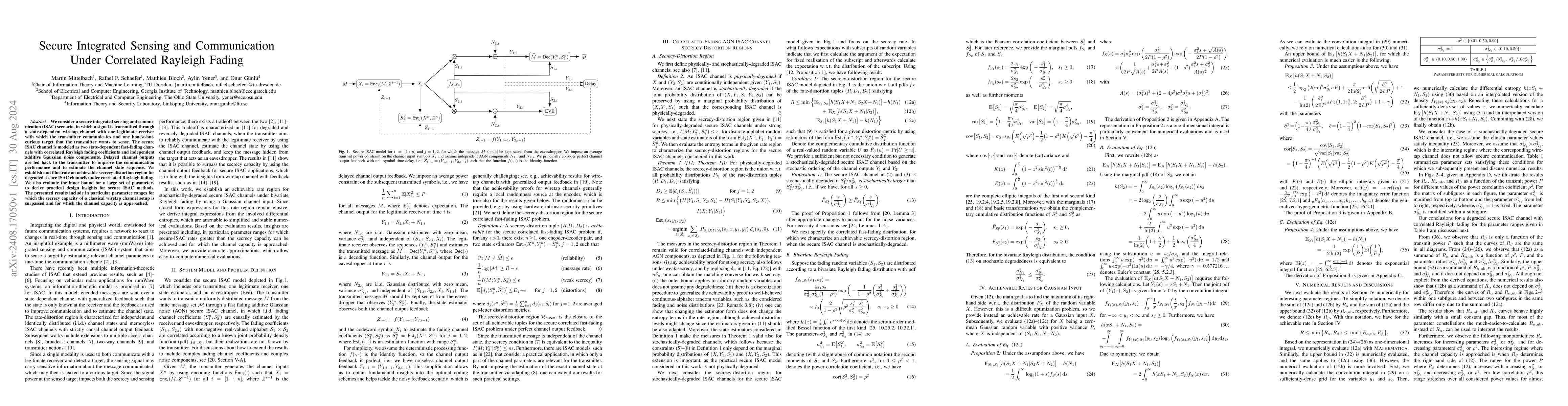 Thumbnail for Secure Integrated Sensing and Communication Under Correlated Rayleigh
  Fading