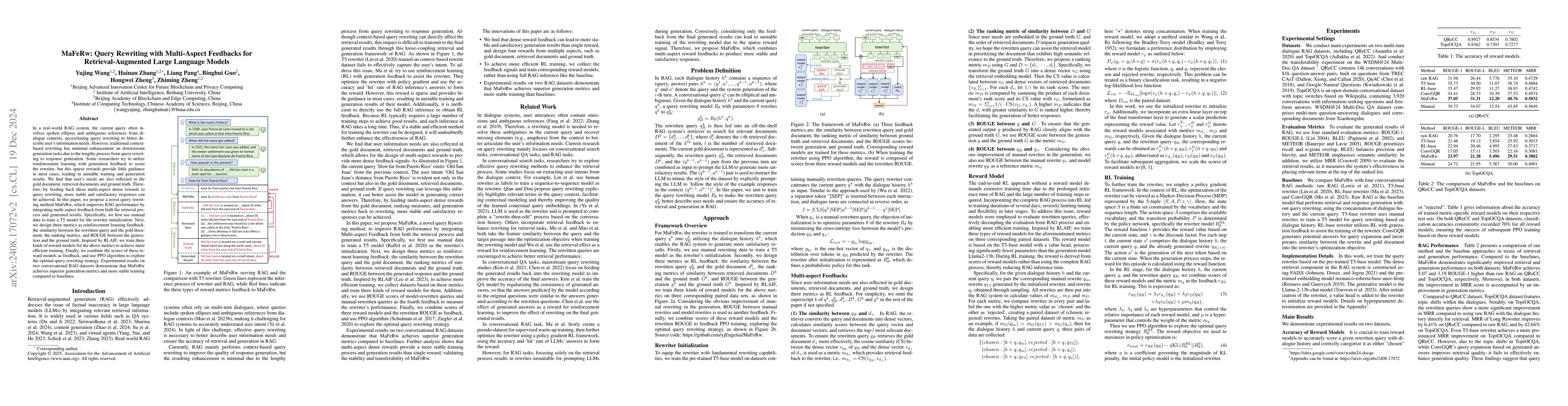 Thumbnail for MaFeRw: Query Rewriting with Multi-Aspect Feedbacks for
  Retrieval-Augmented Large Language Models