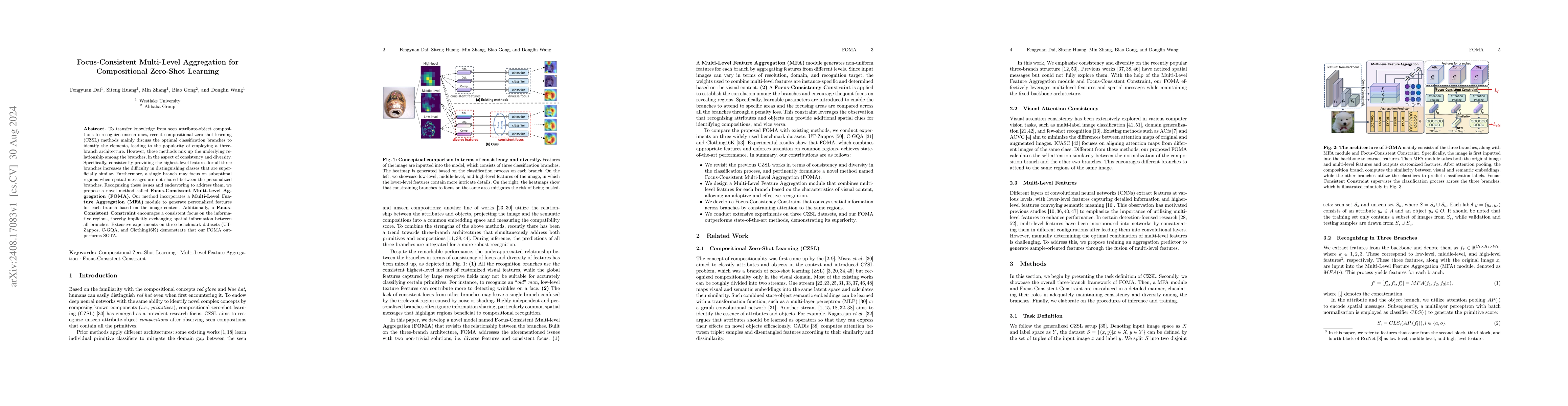 Thumbnail for Focus-Consistent Multi-Level Aggregation for Compositional Zero-Shot
  Learning
