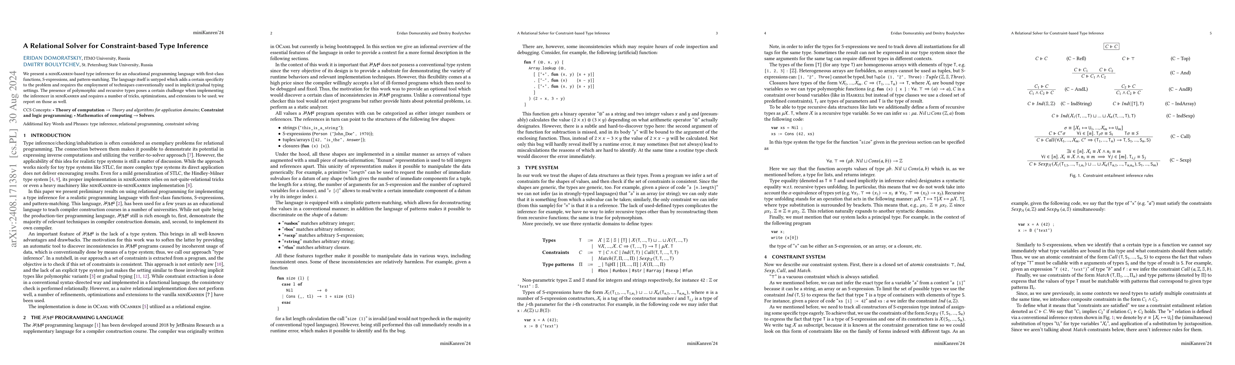 Thumbnail for A Relational Solver for Constraint-based Type Inference