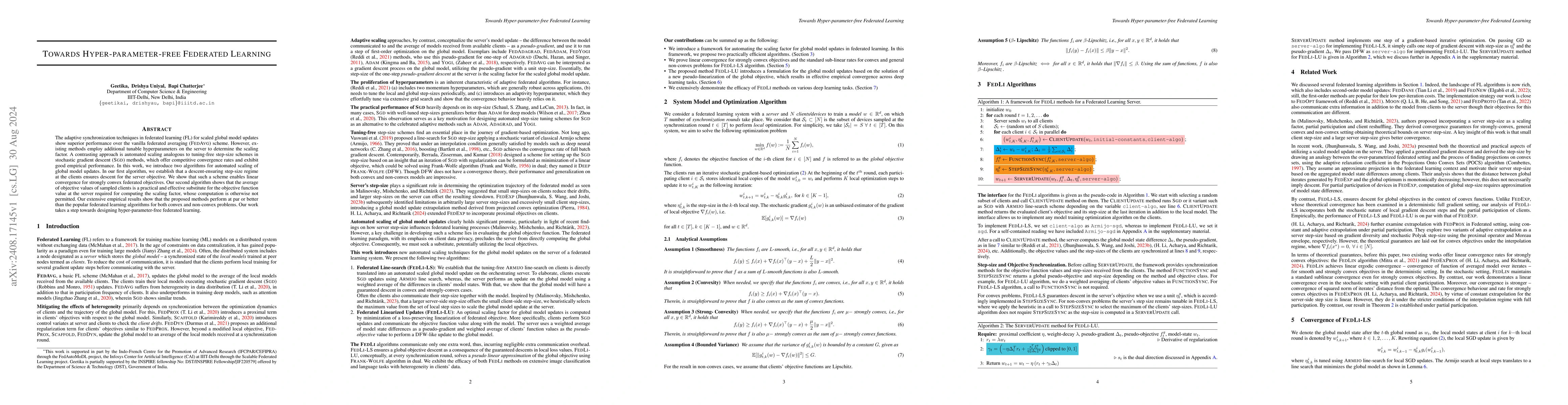 Thumbnail for Towards Hyper-parameter-free Federated Learning