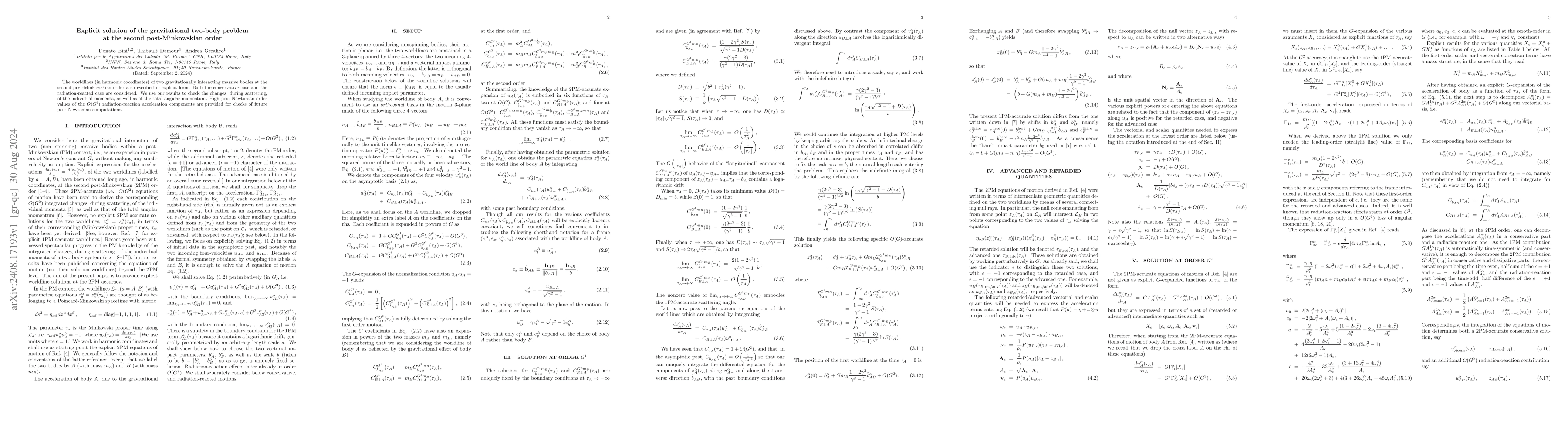 Thumbnail for Explicit solution of the gravitational two-body problem at the second
  post-Minkowskian order