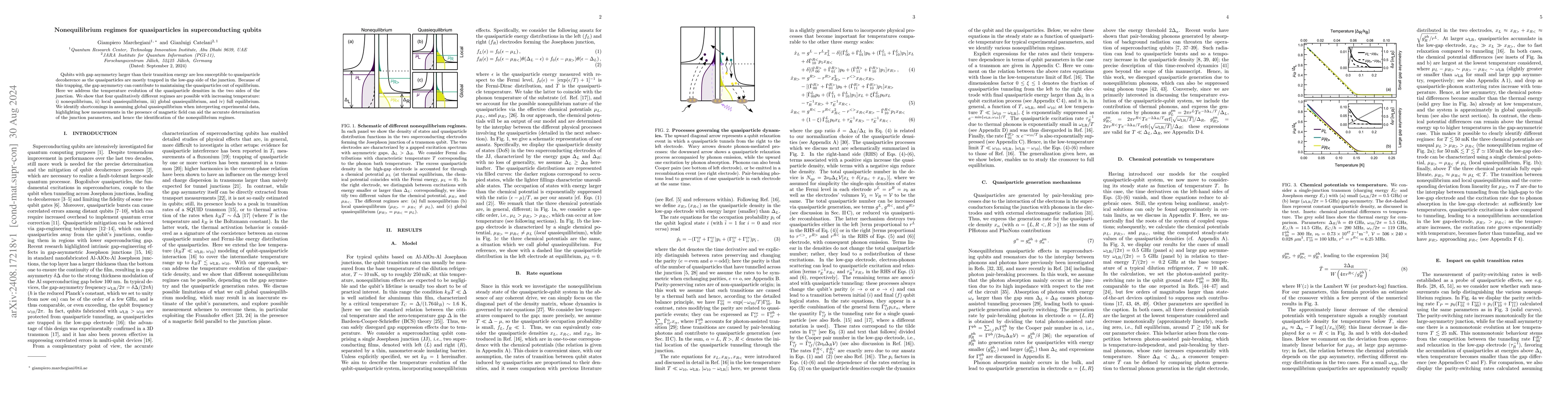 Thumbnail for Nonequilibrium regimes for quasiparticles in superconducting qubits