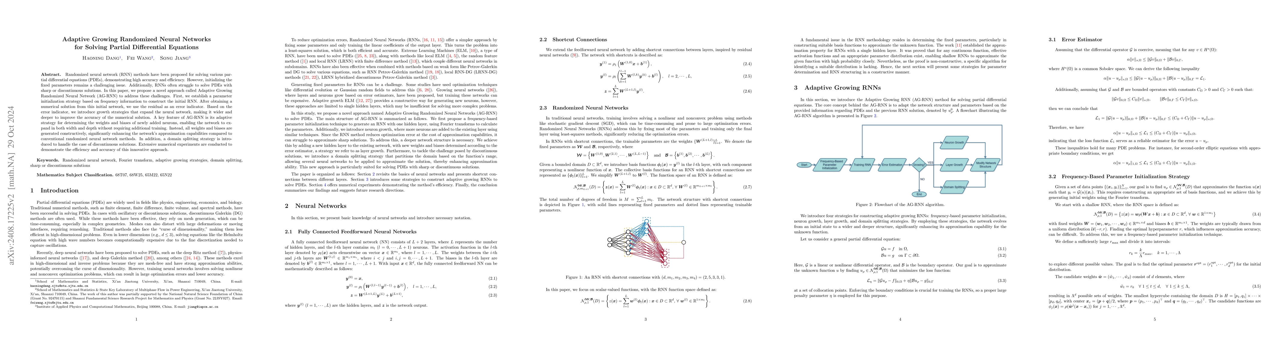 Thumbnail for Adaptive Growing Randomized Neural Networks for Solving Partial
  Differential Equations