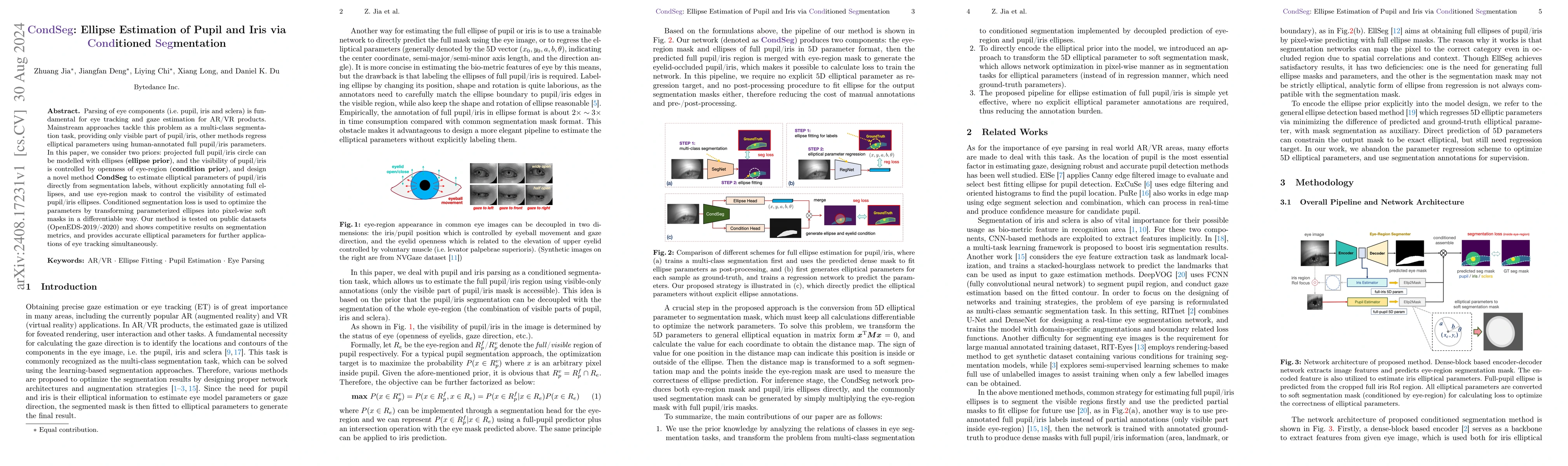 Thumbnail for CondSeg: Ellipse Estimation of Pupil and Iris via Conditioned
  Segmentation