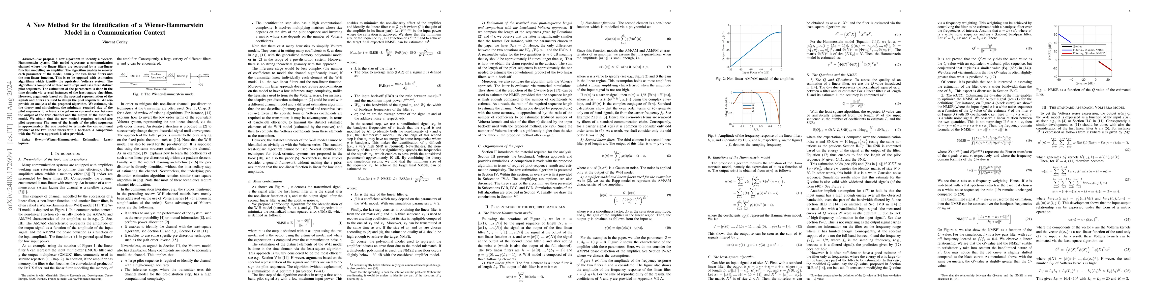 Thumbnail for A New Method for the Identification of a Wiener-Hammerstein Model in a
  Communication Context