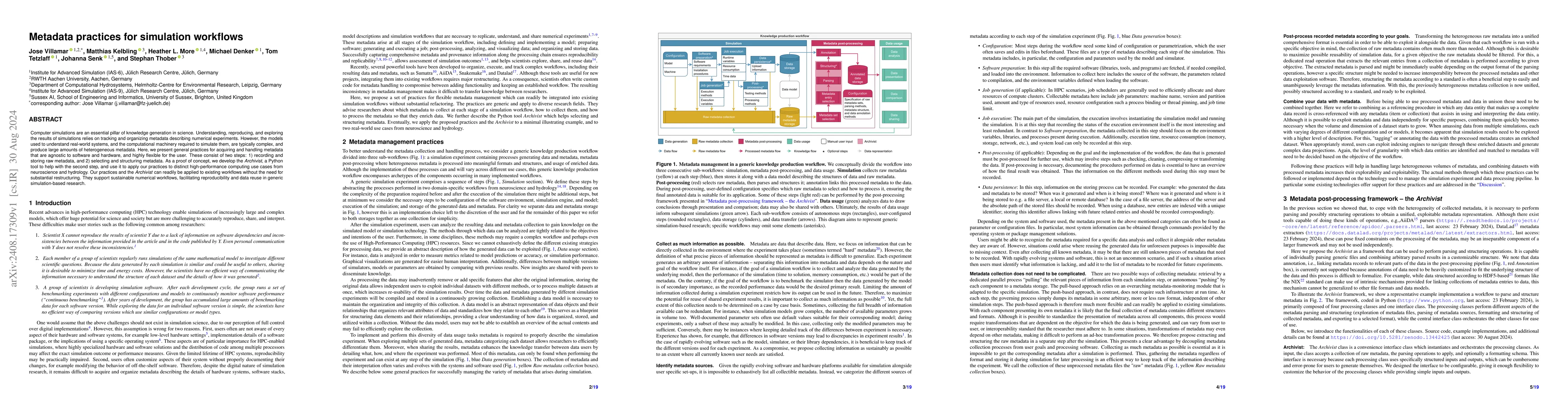 Thumbnail for Metadata practices for simulation workflows