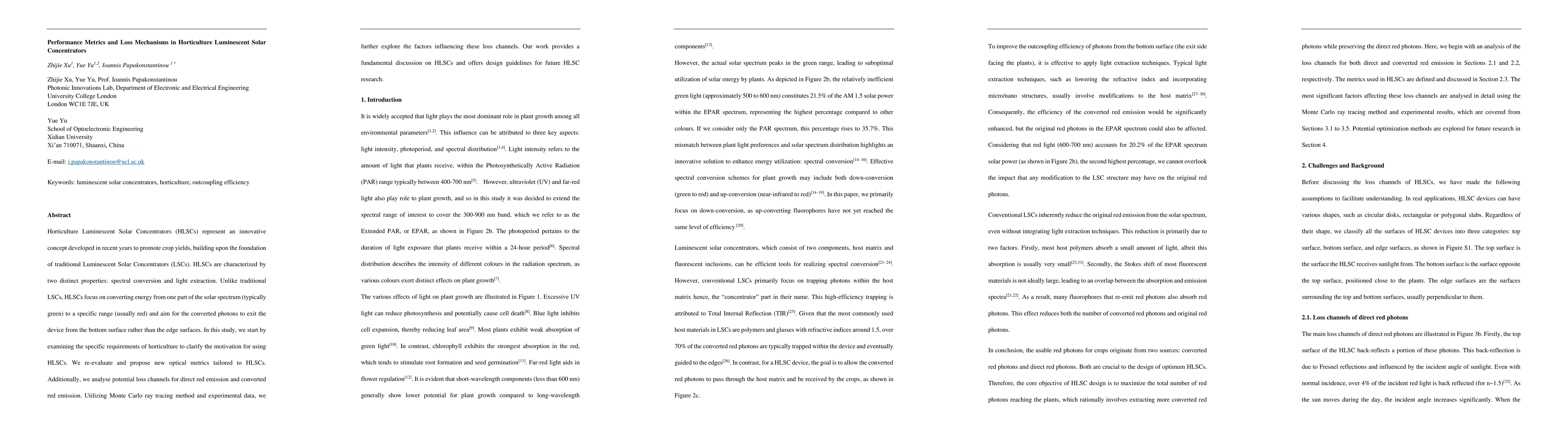 Thumbnail for Performance Metrics and Loss Mechanisms in Horticulture Luminescent
  Solar Concentrators