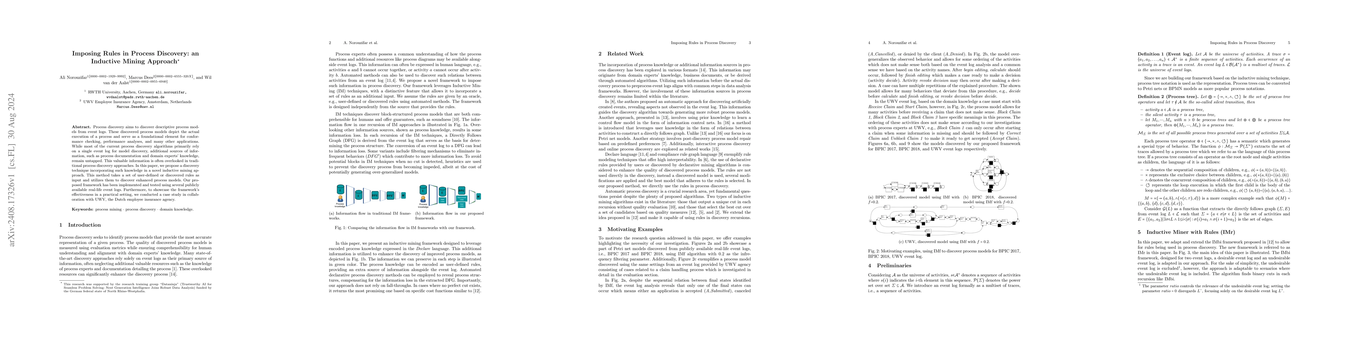 Thumbnail for Imposing Rules in Process Discovery: an Inductive Mining Approach
