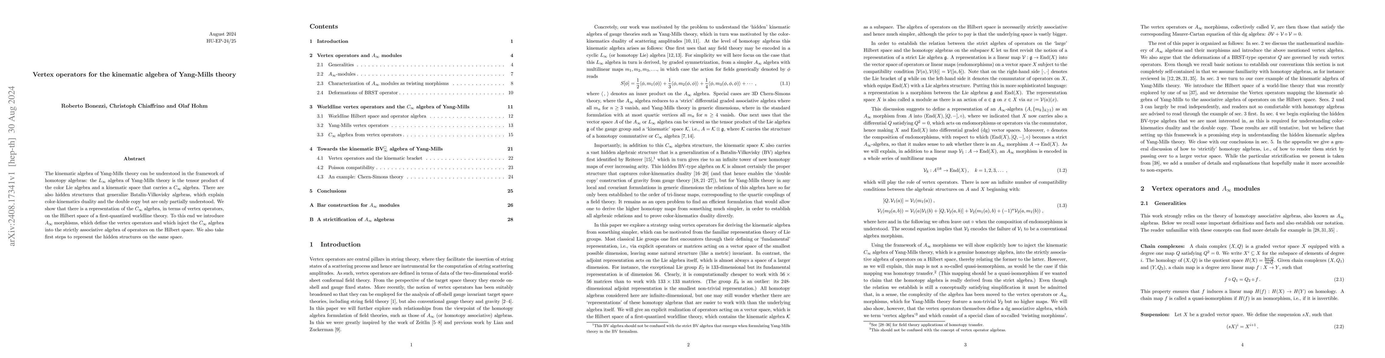 Thumbnail for Vertex operators for the kinematic algebra of Yang-Mills theory