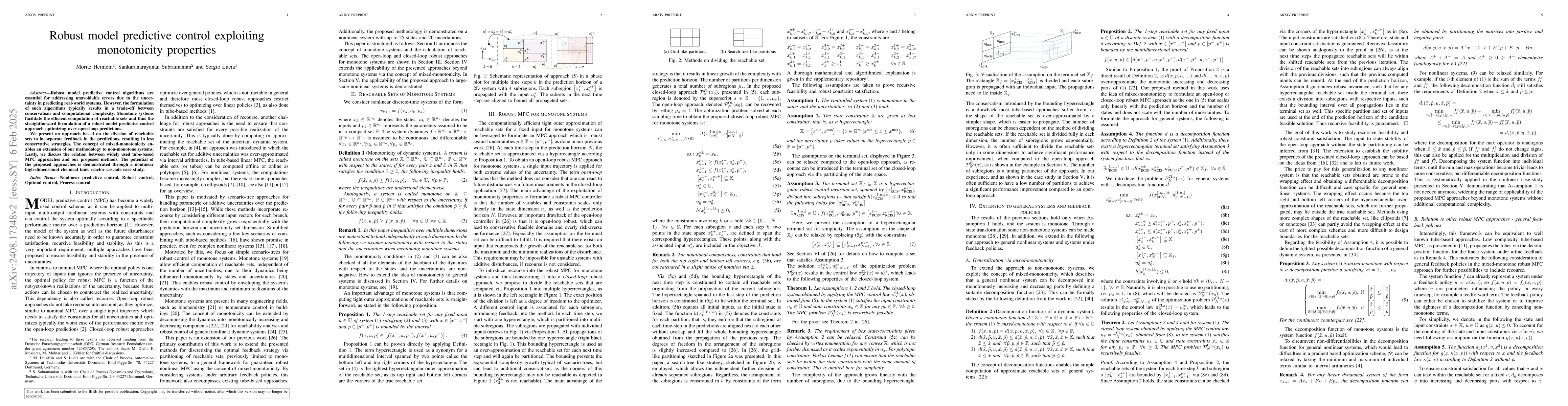 Thumbnail for Robust model predictive control exploiting monotonicity properties