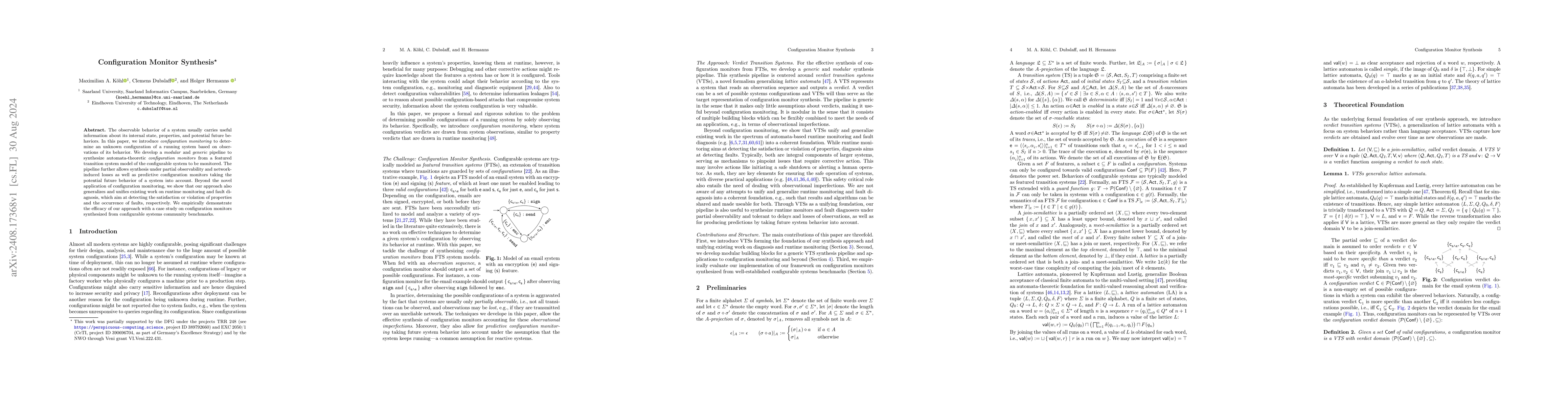 Thumbnail for Configuration Monitor Synthesis