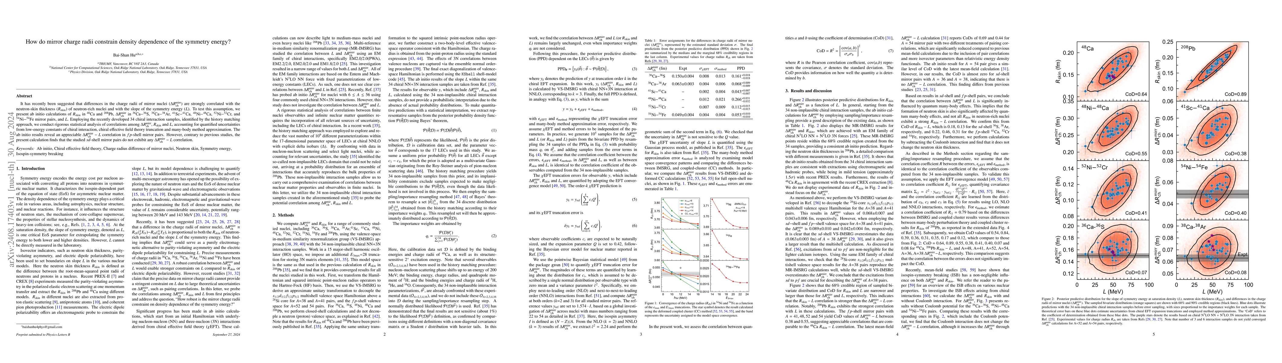 Thumbnail for How do mirror charge radii constrain density dependence of the symmetry
  energy?