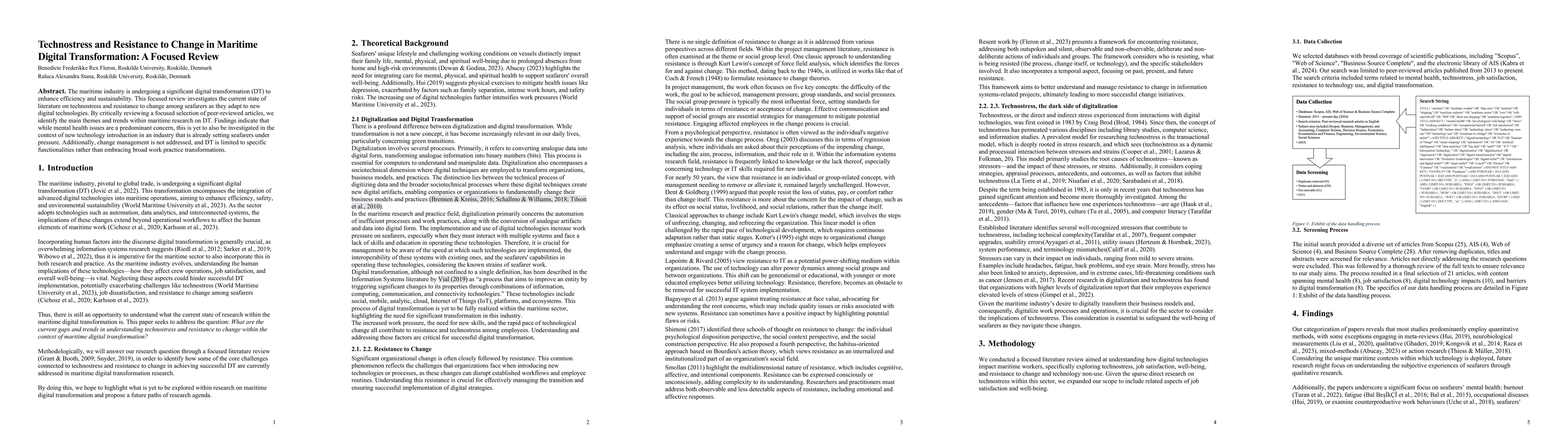 Thumbnail for Technostress and Resistance to Change in Maritime Digital
  Transformation: A Focused Review