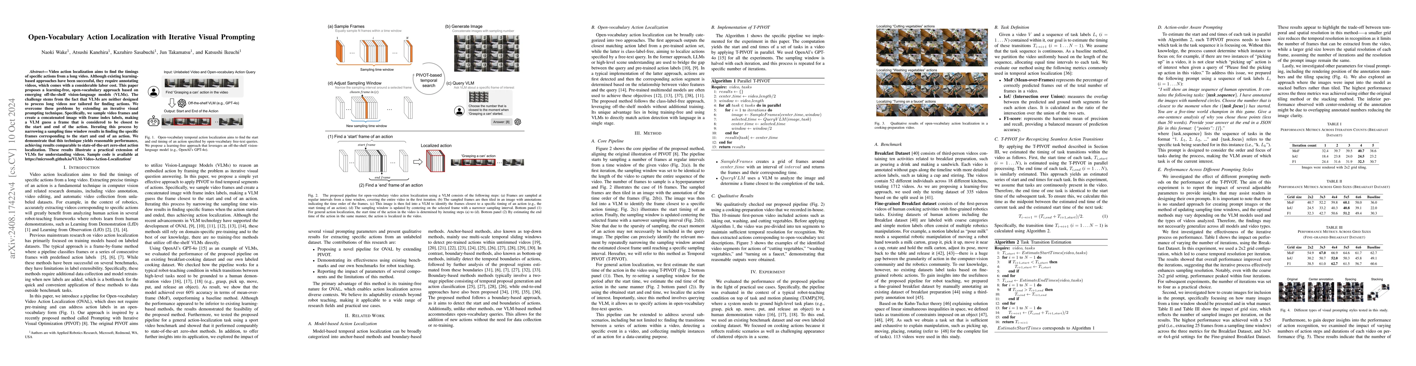 Thumbnail for Open-vocabulary Temporal Action Localization using VLMs