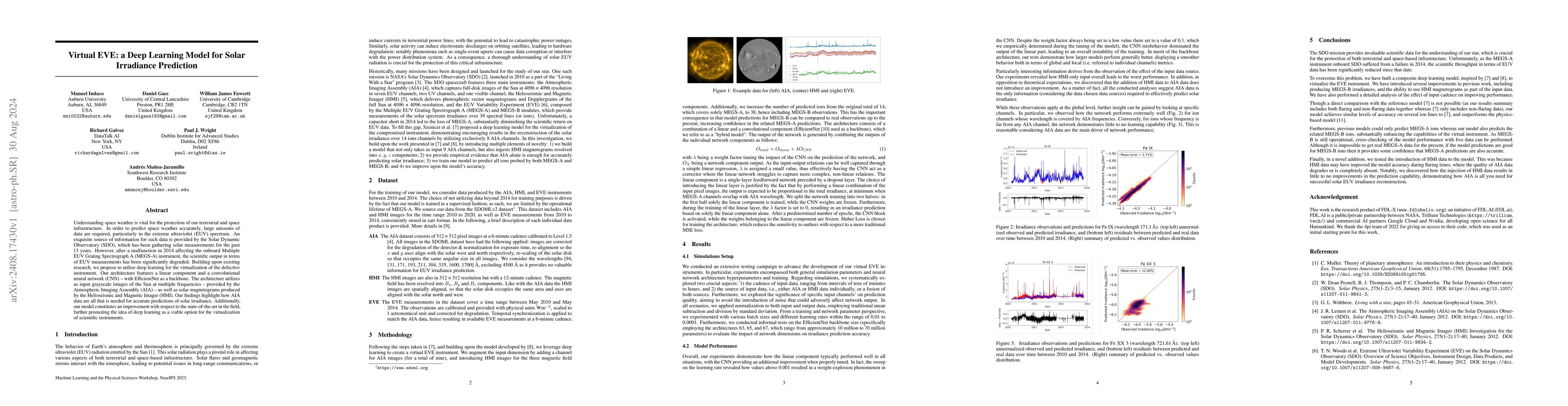 Thumbnail for Virtual EVE: a Deep Learning Model for Solar Irradiance Prediction