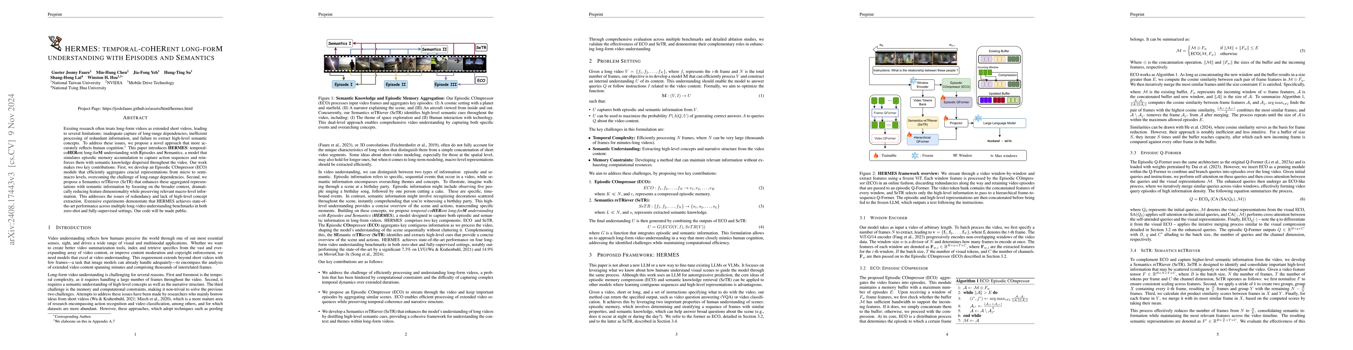 Thumbnail for Bridging Episodes and Semantics: A Novel Framework for Long-Form Video
  Understanding