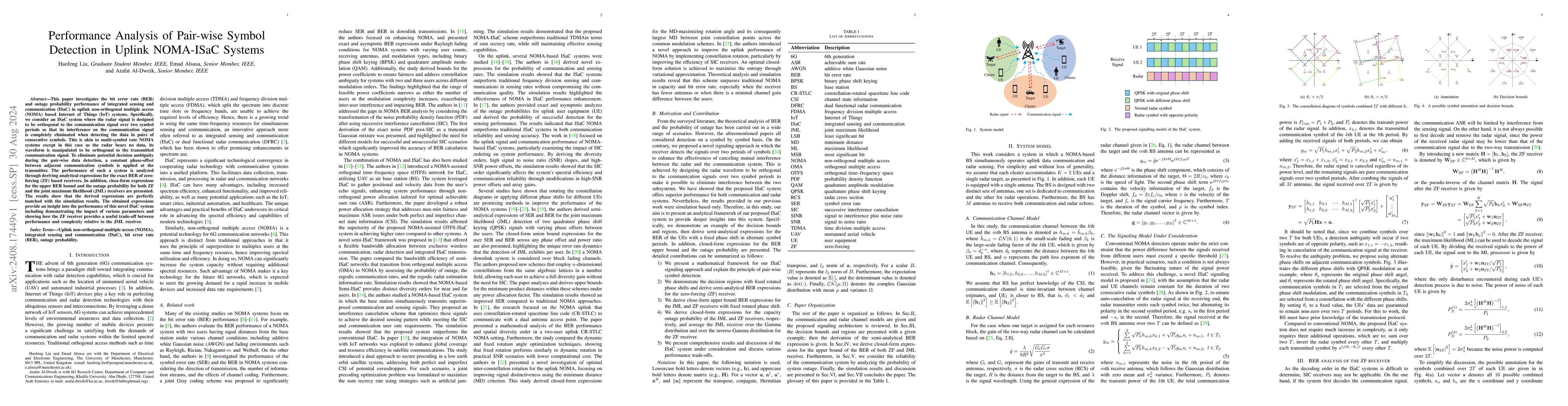 Thumbnail for Performance Analysis of Pair-wise Symbol Detection in Uplink NOMA-ISaC
  Systems