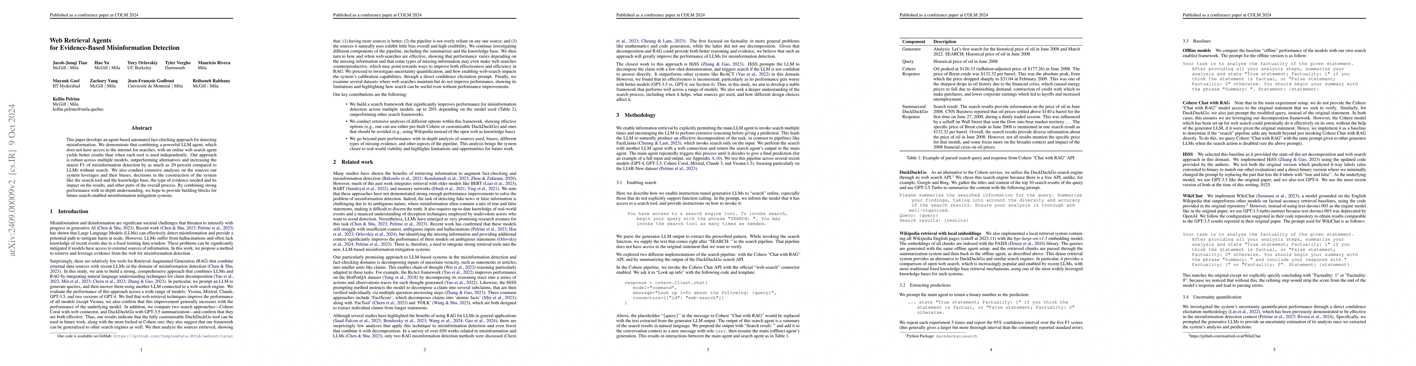 Thumbnail for Web Retrieval Agents for Evidence-Based Misinformation Detection