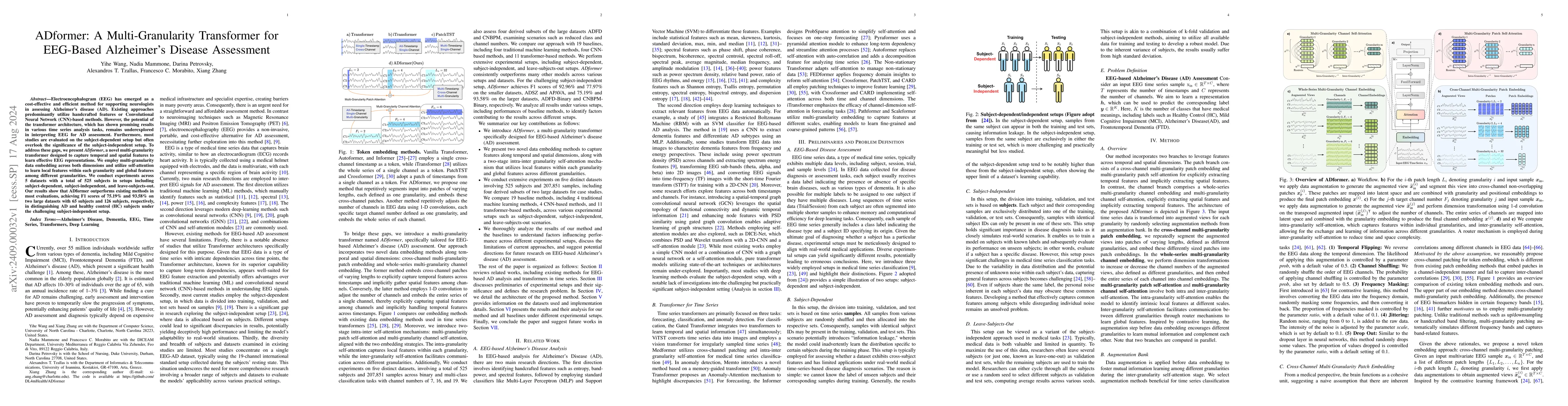 Thumbnail for ADformer: A Multi-Granularity Transformer for EEG-Based Alzheimer's
  Disease Assessment