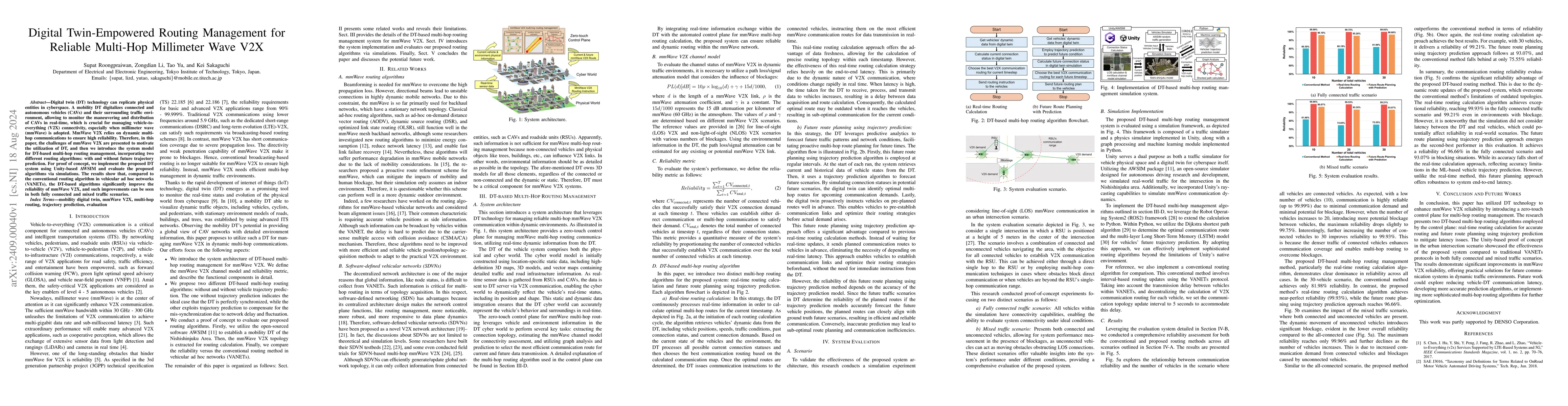 Thumbnail for Digital Twin-Empowered Routing Management for Reliable Multi-Hop
  Millimeter Wave V2X