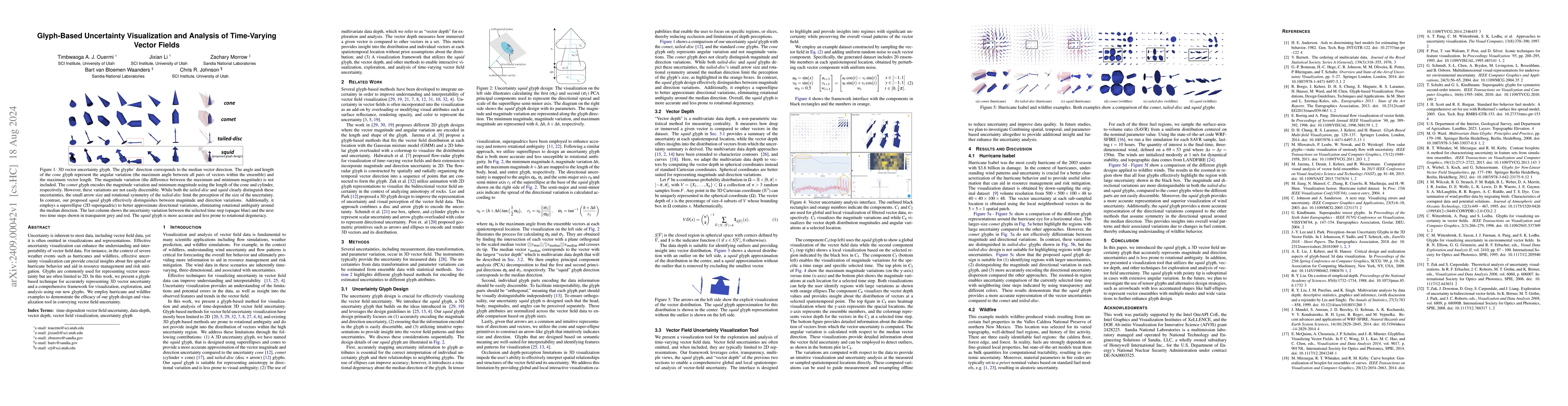 Thumbnail for Glyph-Based Uncertainty Visualization and Analysis of Time-Varying
  Vector Fields