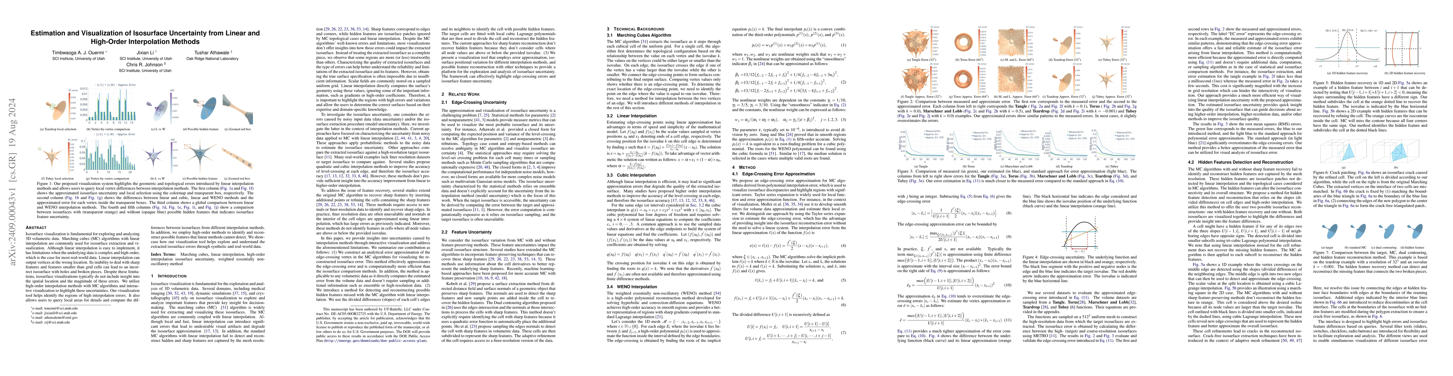 Thumbnail for Estimation and Visualization of Isosurface Uncertainty from Linear and
  High-Order Interpolation Methods