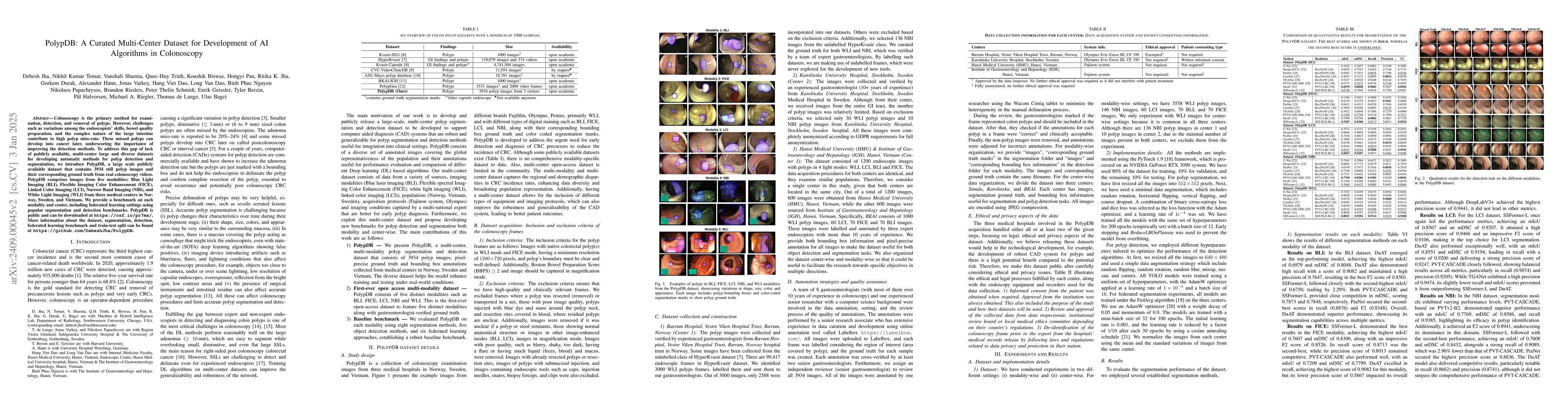 Thumbnail for PolypDB: A Curated Multi-Center Dataset for Development of AI Algorithms
  in Colonoscopy