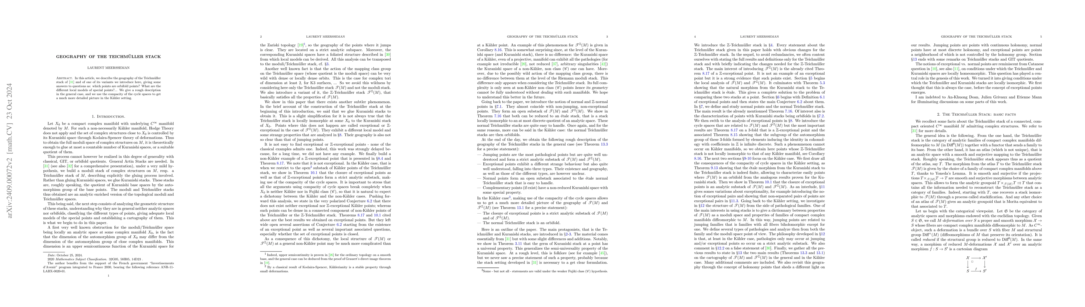 Thumbnail for Geography of the Teichmüller stack