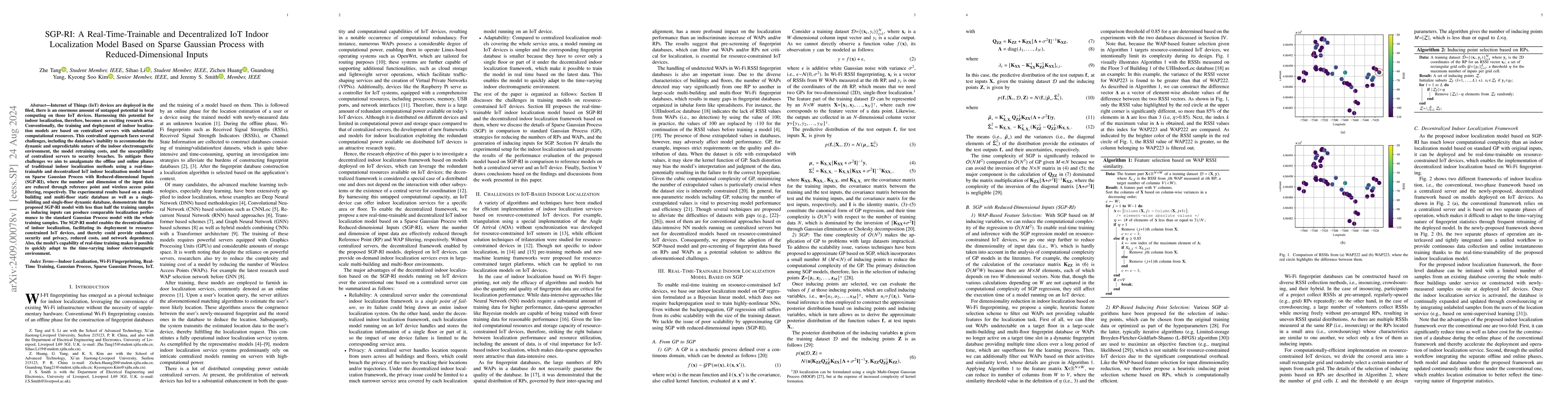 Thumbnail for SGP-RI: A Real-Time-Trainable and Decentralized IoT Indoor Localization
  Model Based on Sparse Gaussian Process with Reduced-Dimensional Inputs