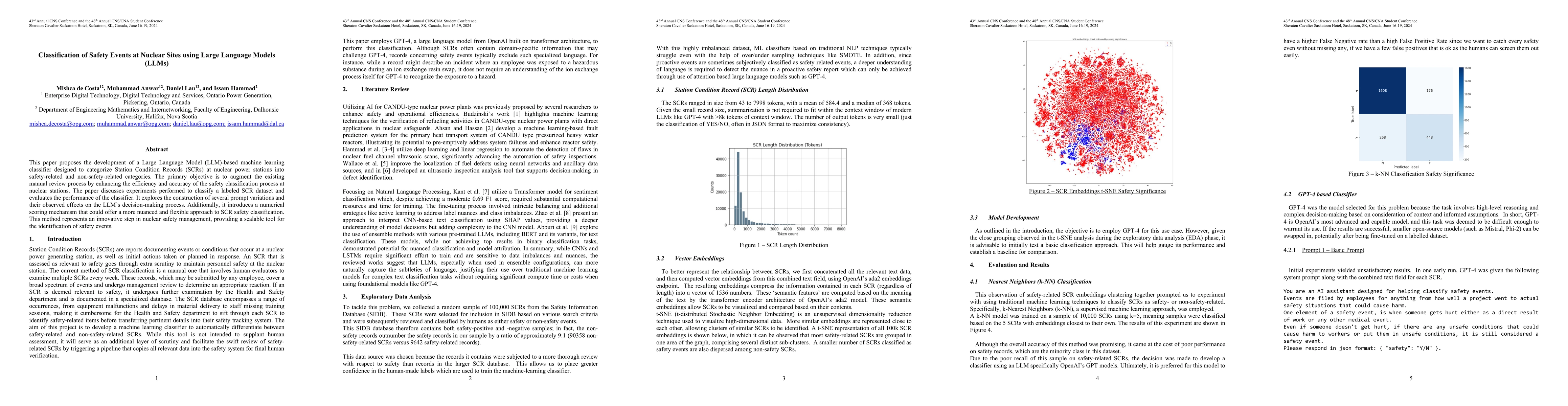 Thumbnail for Classification of Safety Events at Nuclear Sites using Large Language
  Models