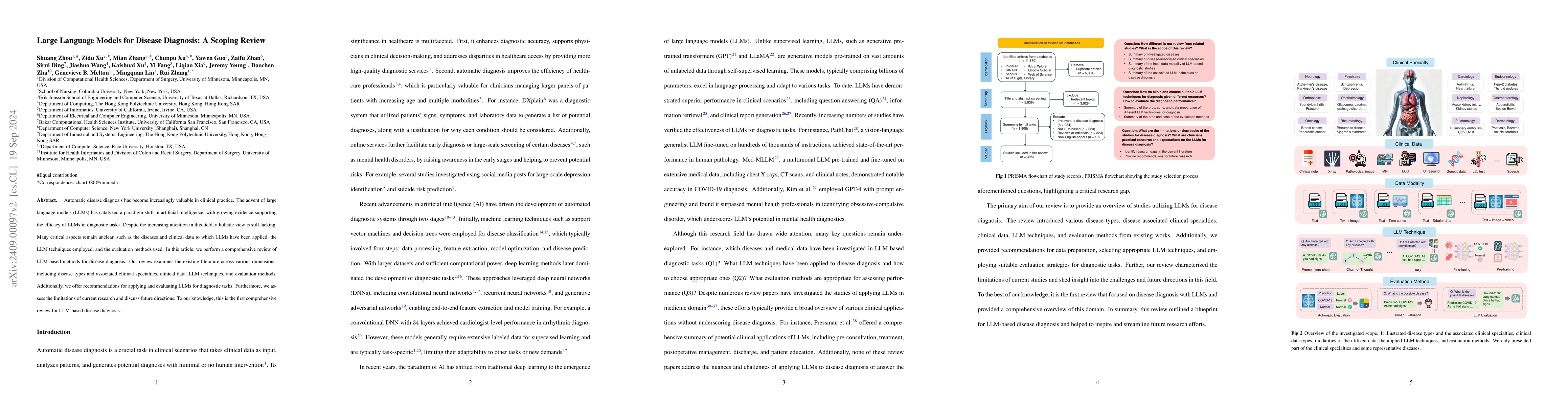 Thumbnail for Large Language Models for Disease Diagnosis: A Scoping Review