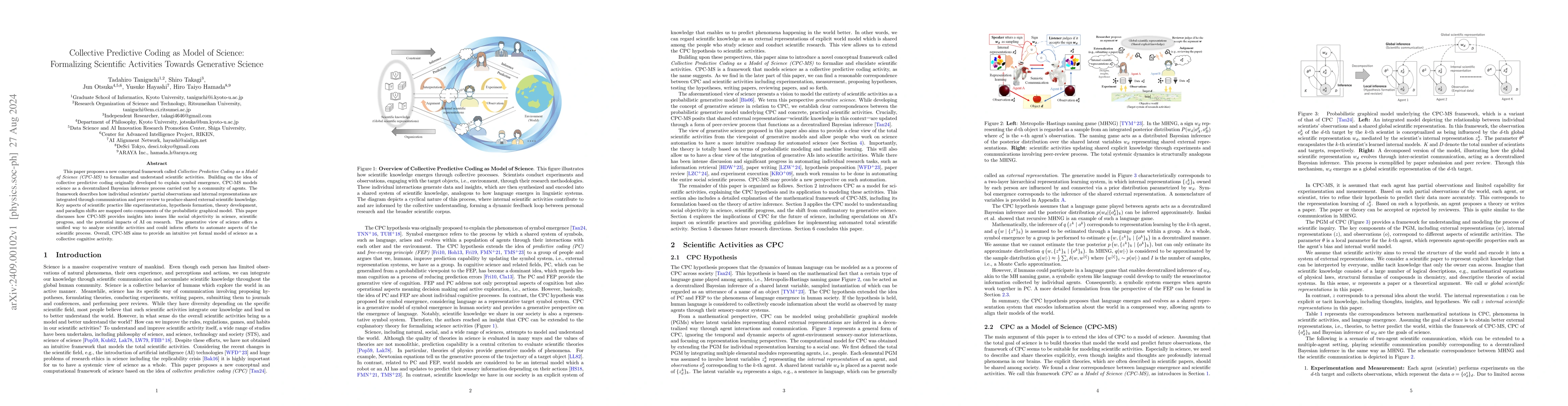 Thumbnail for Collective Predictive Coding as Model of Science: Formalizing Scientific
  Activities Towards Generative Science