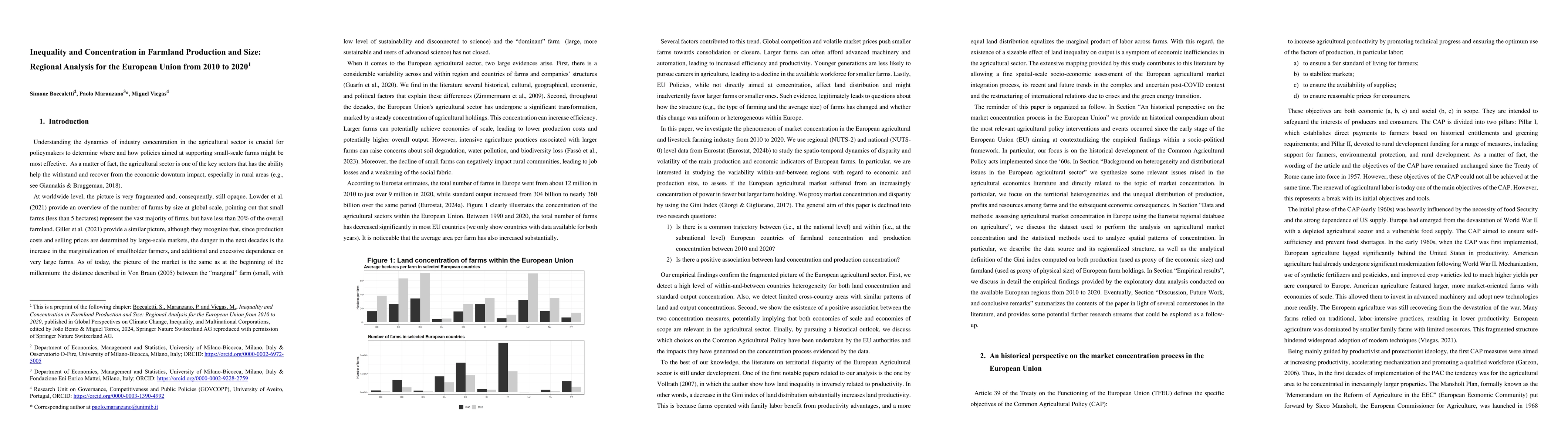 Thumbnail for Inequality and Concentration in Farmland Production and Size: Regional
  Analysis for the European Union from 2010 to 2020