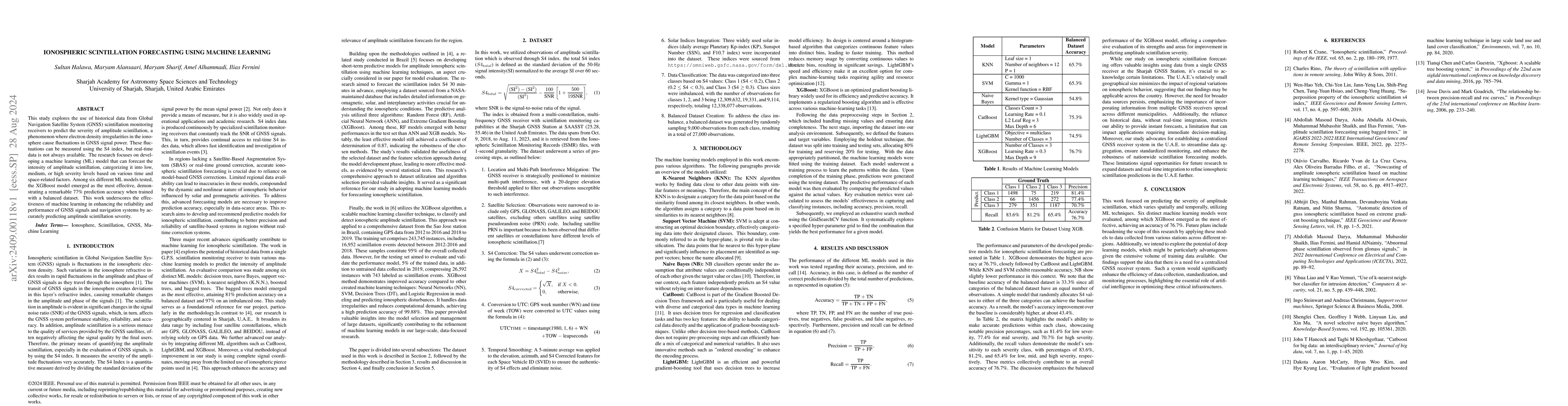 Thumbnail for Ionospheric Scintillation Forecasting Using Machine Learning