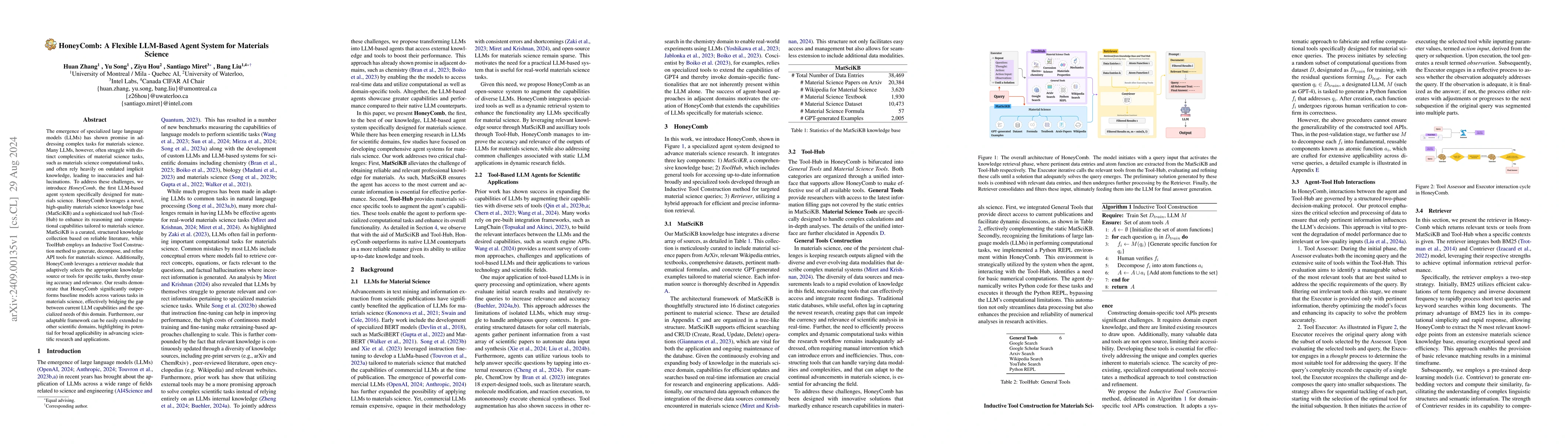 Thumbnail for HoneyComb: A Flexible LLM-Based Agent System for Materials Science
