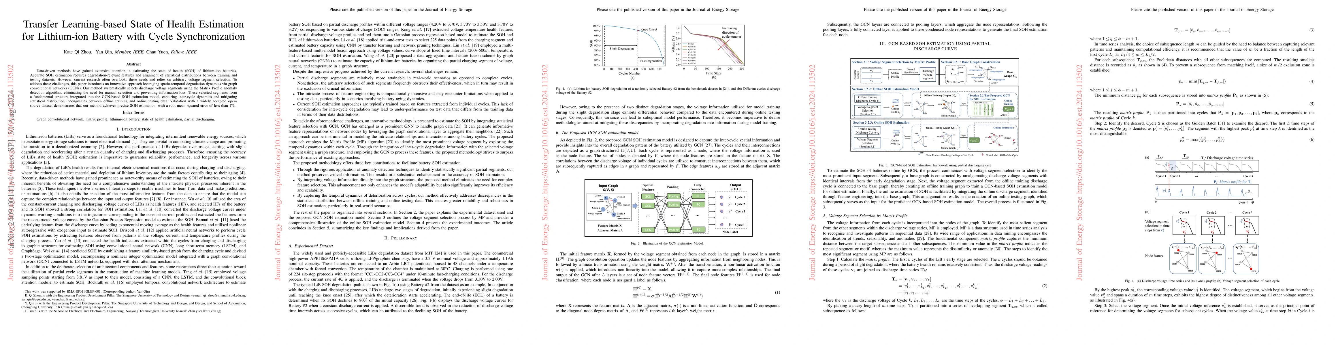 Thumbnail for Graph neural network-based lithium-ion battery state of health
  estimation using partial discharging curve