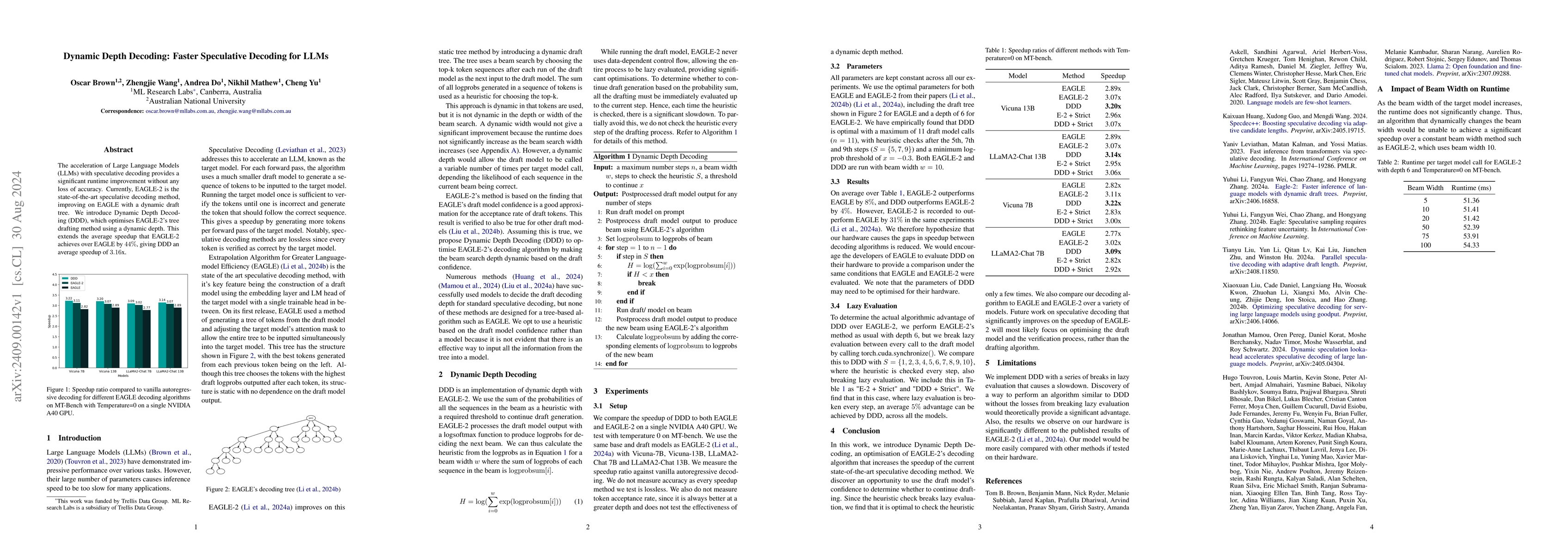 Thumbnail for Dynamic Depth Decoding: Faster Speculative Decoding for LLMs