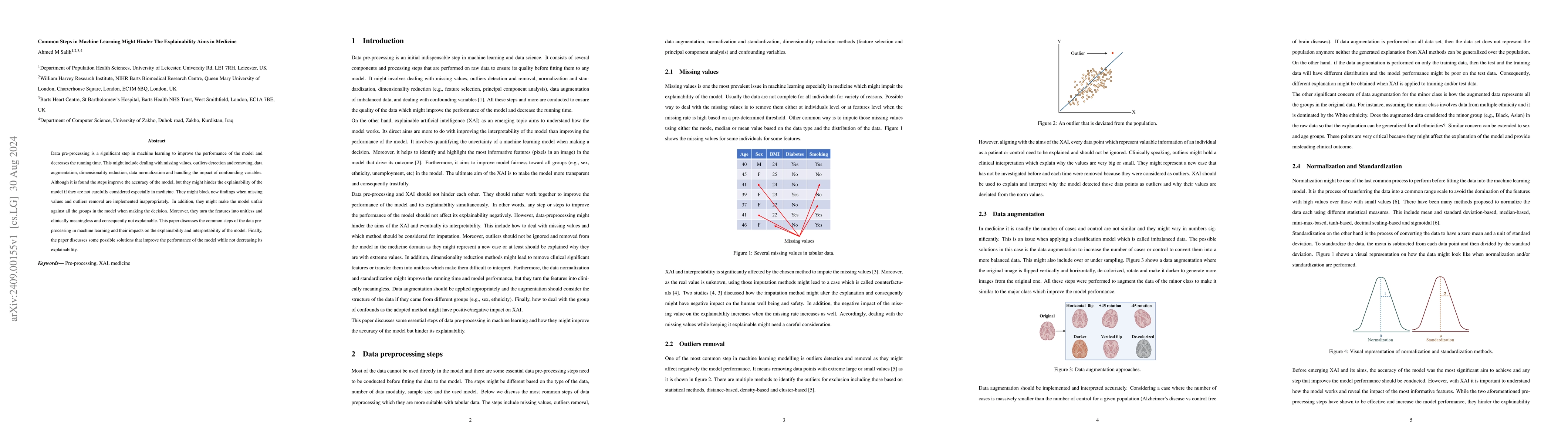 Thumbnail for Common Steps in Machine Learning Might Hinder The Explainability Aims in
  Medicine
