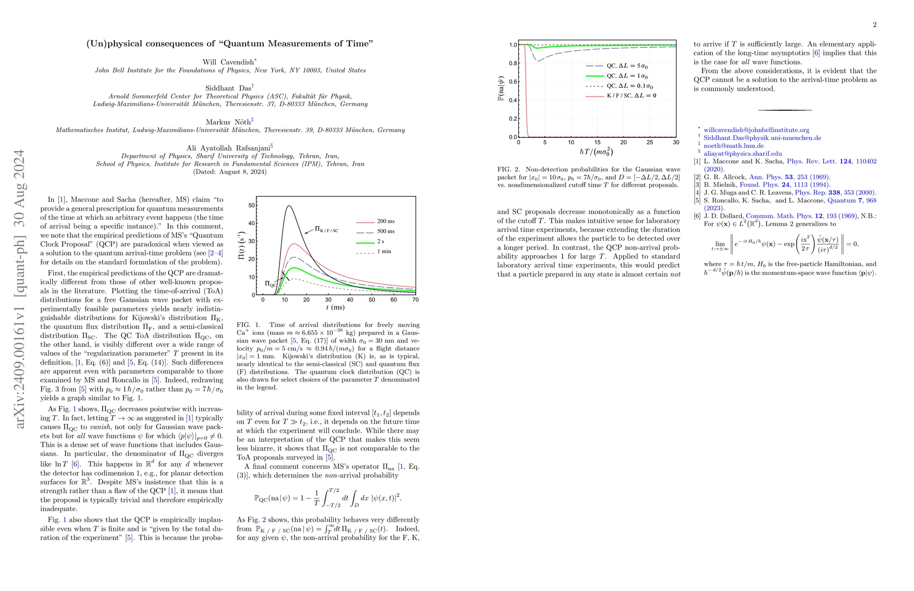 Thumbnail for (Un)physical consequences of "Quantum Measurements of Time"