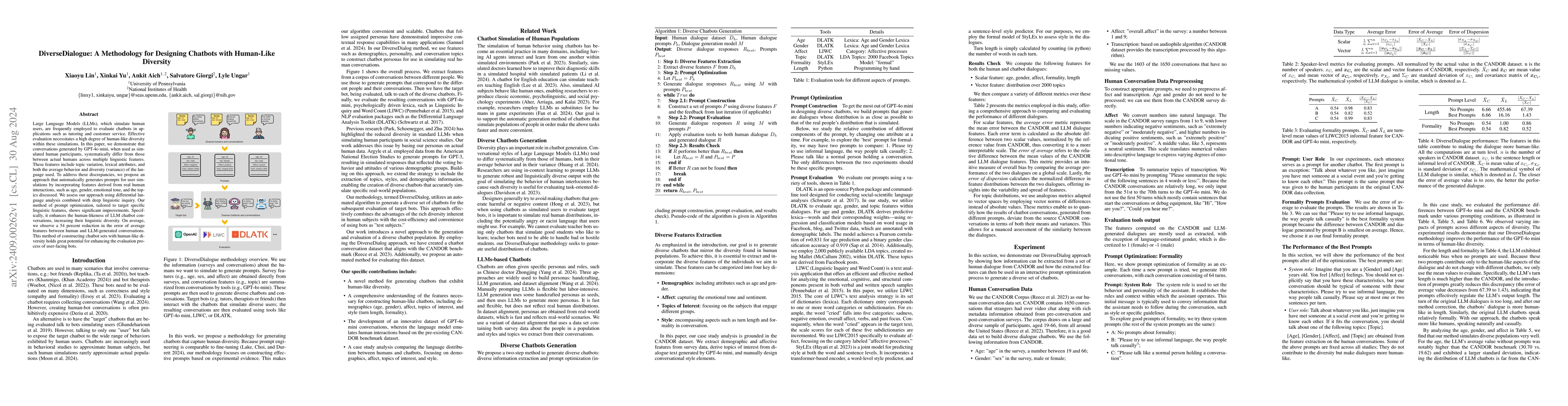Thumbnail for DiverseDialogue: A Methodology for Designing Chatbots with Human-Like
  Diversity