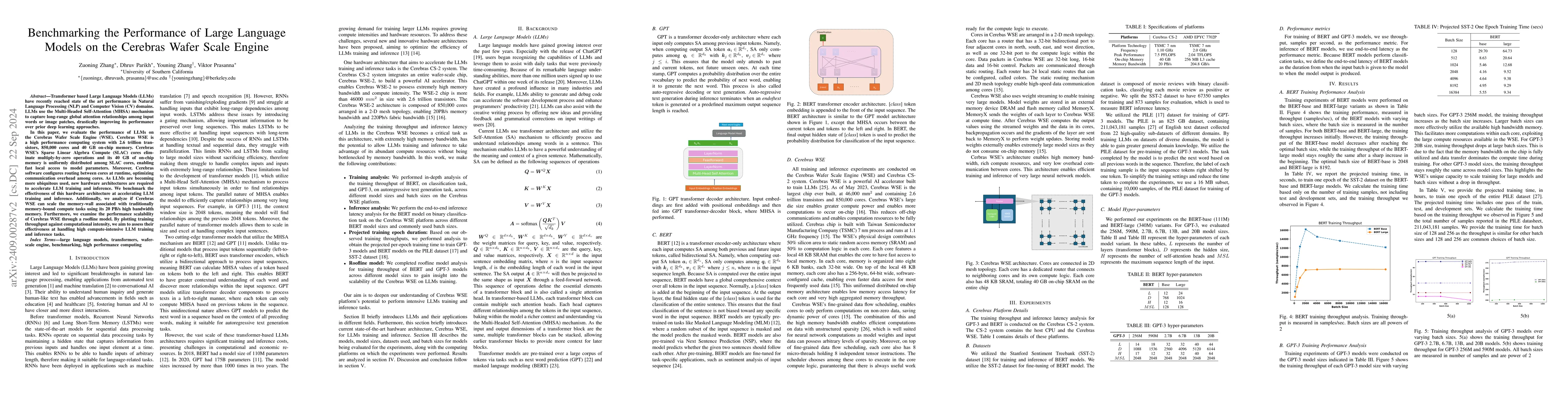 Thumbnail for Benchmarking the Performance of Large Language Models on the Cerebras
  Wafer Scale Engine