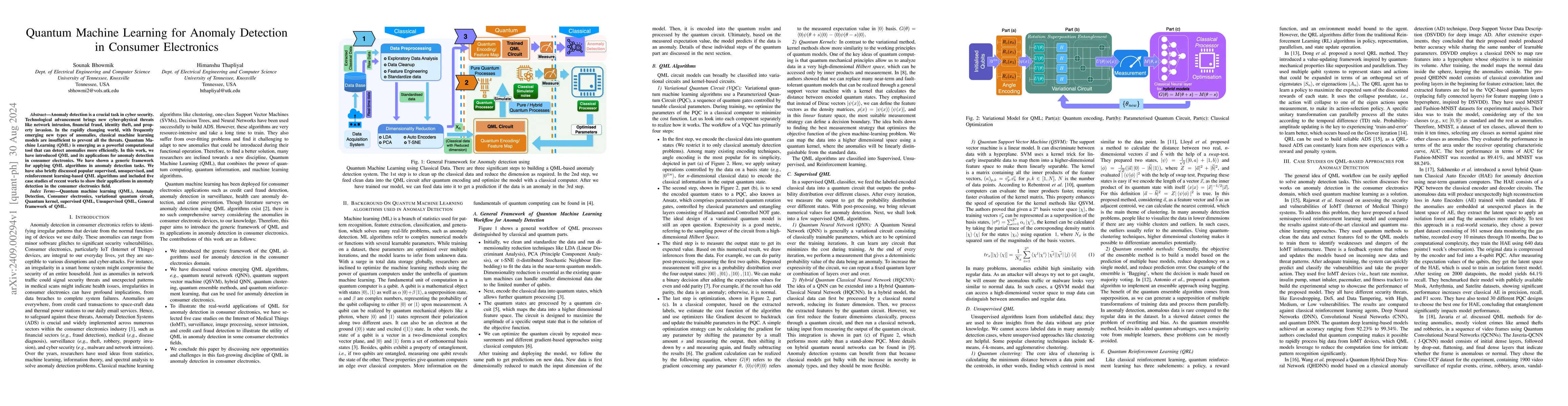 Thumbnail for Quantum Machine Learning for Anomaly Detection in Consumer Electronics