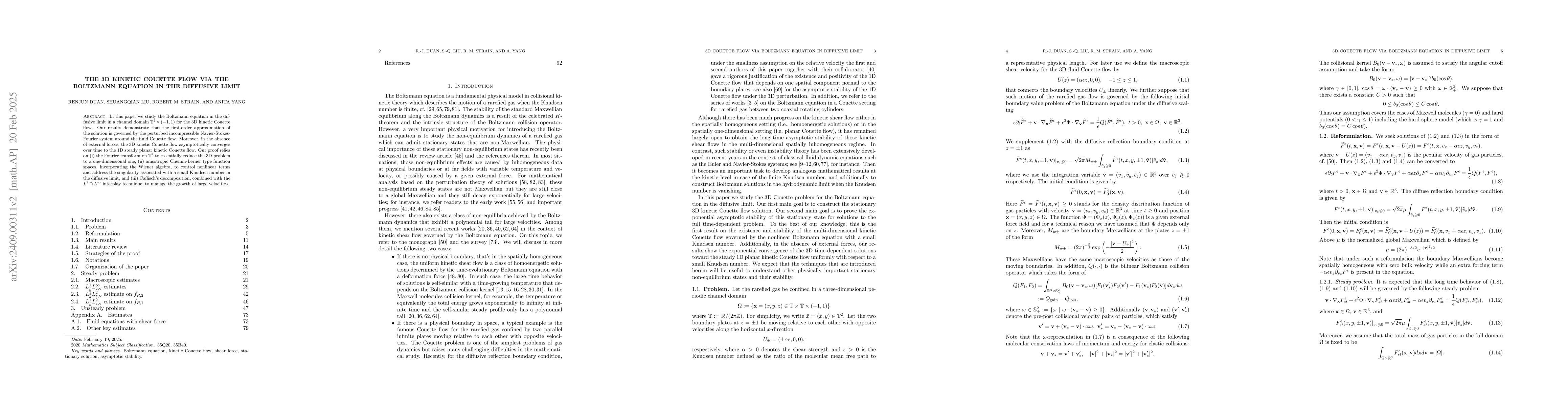 Thumbnail for The 3D kinetic Couette flow via the Boltzmann equation in the diffusive
  limit