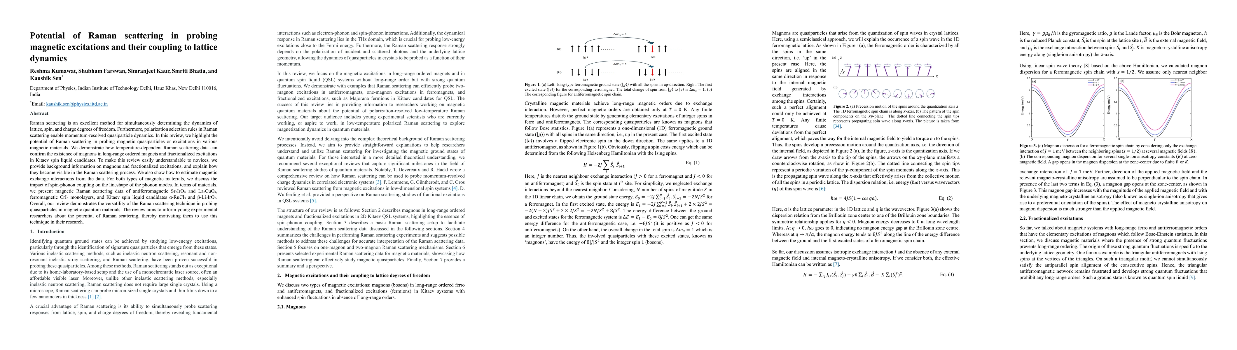 Thumbnail for Potential of Raman scattering in probing magnetic excitations and their
  coupling to lattice dynamics