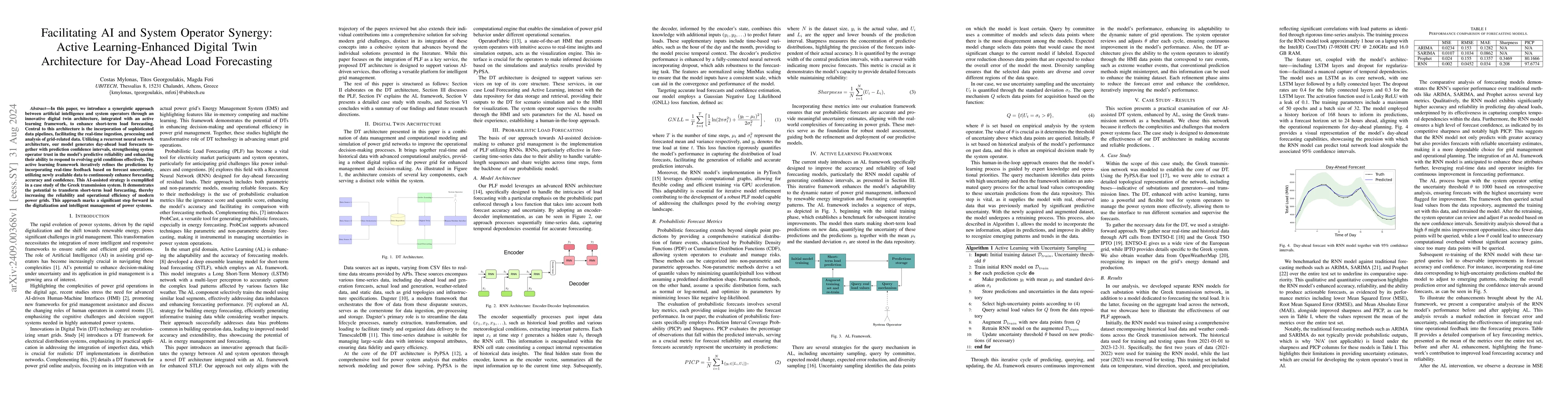 Thumbnail for Facilitating AI and System Operator Synergy: Active Learning-Enhanced
  Digital Twin Architecture for Day-Ahead Load Forecasting