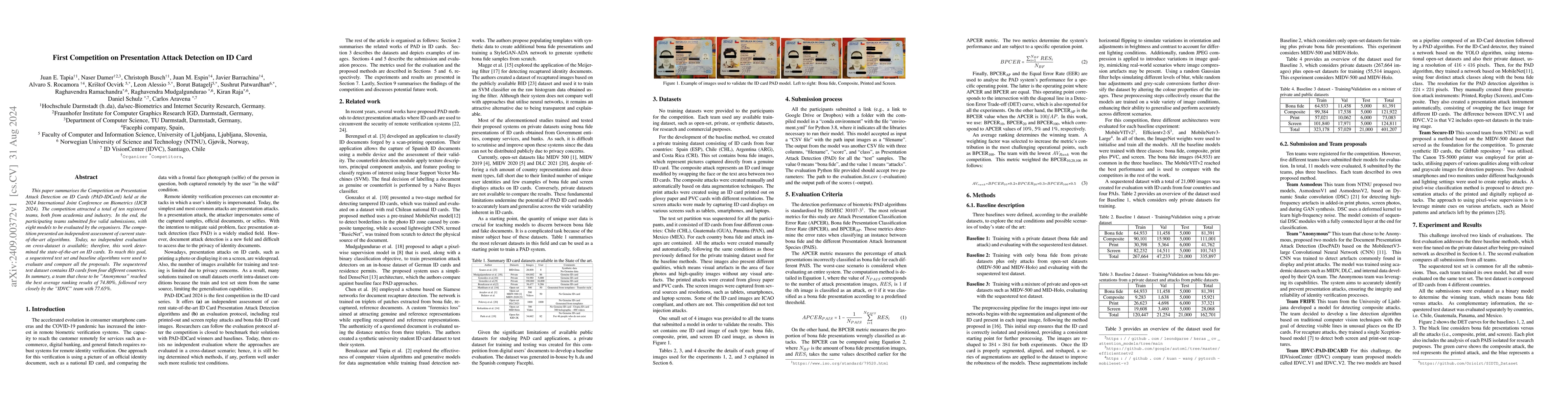 Thumbnail for First Competition on Presentation Attack Detection on ID Card